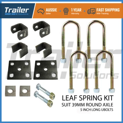 $42.27 • Buy Trailer 39mm Round Axle U Bolt Pad Fish Plate Fitting Front Rear Hanger Spring
