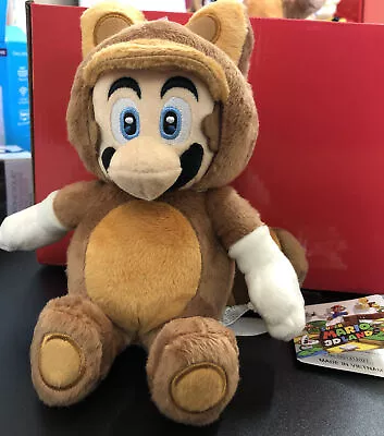 Super Mario Bros Tanooki Raccoon Mario Plush 9   • $22.99