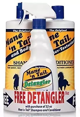 Mane 'n Tail Kit Includes Shampoo Conditioner Detangler 3-Pack • $30.99