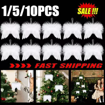 3D White Feather Angel Wings Christmas Tree Decoration Hanging Xmas Craft VH • $8.84
