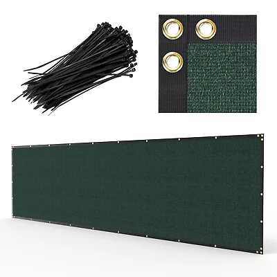 4' 5' 6' 8' Tall Fence Screen Privacy Windscreen Mesh Shade Cover Garden Green • $31.36