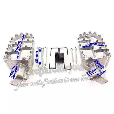 Aluminium Footrest Foot Pegs For Pit Dirt Bike Honda XR50R CRF 50 70 80 CRF100F • $27.73