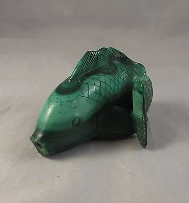 Antique Chinese Malachite Fish Figural Snuff Bottle Qing • $250