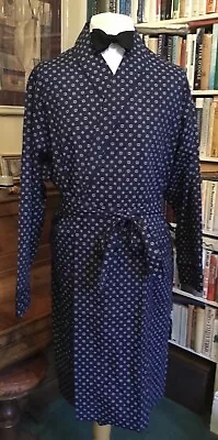 M&S (Marks & Spencer) Navy-blue Cotton Dressing-gown. XL. Hardly-used Condition • £24.99