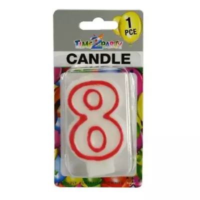 Number  8  Birthday Candle 7.5cm High Excellent For Parties And Events • $7.99