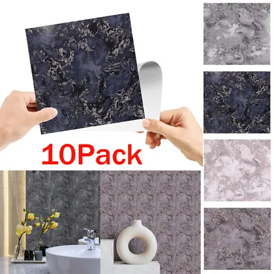 £9.81 • Buy 10x Mosaic Kitchen Tile Stickers Self-adhesive Glitter Sticker Marble Wall Decor