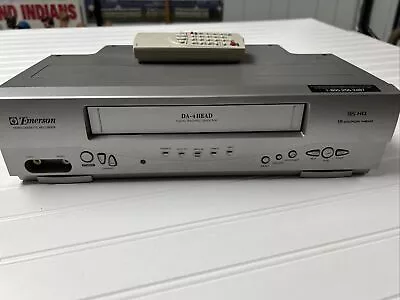 Emerson EWV404 VCR 4 Head VHS Player Video Cassette Recorder Powers On • $19.99