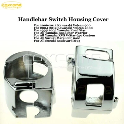 $29.99 • Buy Chrome Handlebar Switch Housing Cover For Yamaha Road Star XVS V-Star 650 Custom