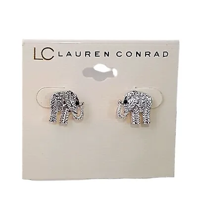 Lc Lauren Conrad Silver Tone Elephant Stud Earrings Nwt  • $6.39