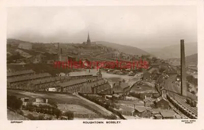 Real Photographic Postcard Of Roughtown Mossley (near Oldham) West Yorkshire • £15