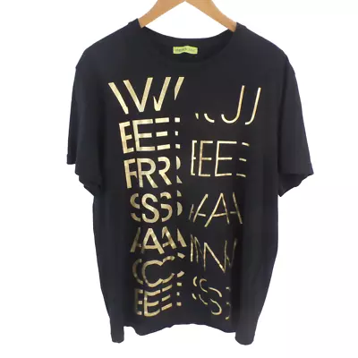 Versace Jeans Black/Gold All Over Print T-Shirt - 2XL • £19.95