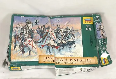 Zvezda 1/72 Livonian Knights And Horses XIII A.D. 8016 Plastic Figures Model Kit • £11.99