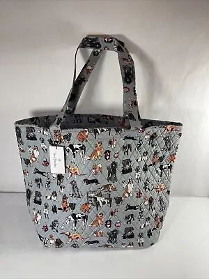 Vera Bradley Grand Tote DOG SHOW Shopping Beach X-Large Quilted Bag NWT NEW • $59.85