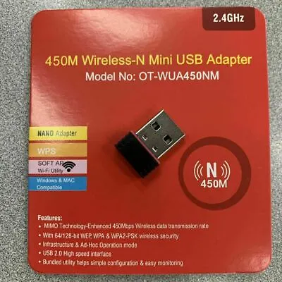 N 300Mbps Mini Wireless USB Wifi Adapter LAN Antenna Network 802.11n/g/b Nano • $3.74