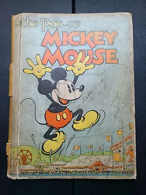 Vintage The Pop-up Mickey Mouse Book HC Original COMPLETE 1933 Walt Disney  • $54.99