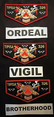 Tipisa Oa Lodge 326 Bsa Central Florida Ordeal Vigil Brotherhood 3-patch Set • $49