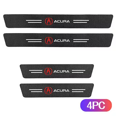 $9.97 • Buy 4PCS Black For Acura Car Door Sill Plate Scuff Cover Step Anti Scratch Protector