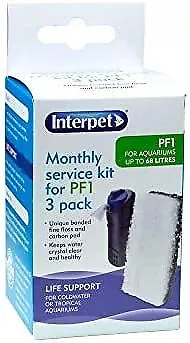 Interpet Monthly Service Kit For Interpet PF1 Aquarium Power Filter Floss And  • £6.37