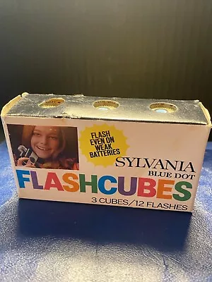 Sylvania Flash Cubes Blue Dot Pack Of 3 VINTAGE 12 Flashes • $9.99