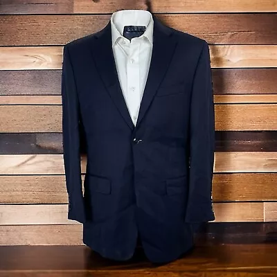 Jones New York Blazer Jacket Mens 38R Solid Navy Wool • $44.40