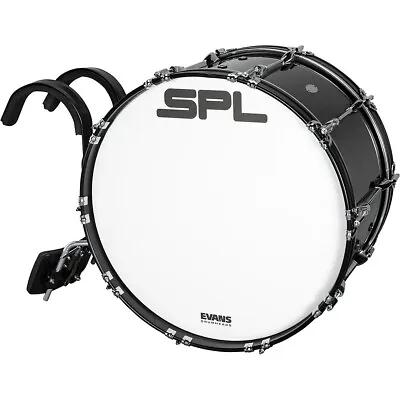 Sound Percussion Labs Birch Marching Bass Drum With Carrier - Black 24 X 14 In. • $349.99