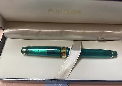 £120 • Buy Sailor Pro Gear Slim Blue Green Nebula Fountain Pen  MF Nib *NEW* Ltd Edition