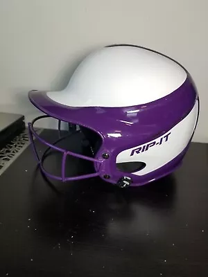 Rip-It Softball Batting Helmet Purple/White Size M/L (6 1/2 -7 3/8) • $28