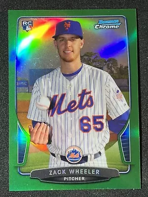 2013 Bowman Chrome -  Green Refractor #49 Zack Wheeler (RC) NY Mets/Phillies • $6