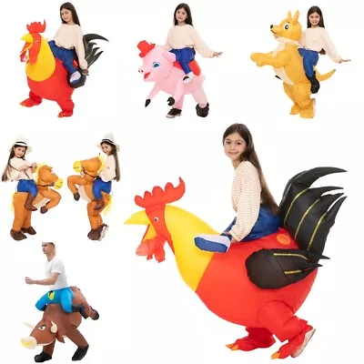 Unisex Adults Kid Inflatable Animals Pig Cosplay Halloween Party Theater Costume • $40.99