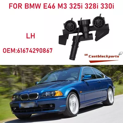 Fits BMW E46 M3 325i 328i 330i Driver Left Headlight Washer Nozzle 61674290867 • $16.32