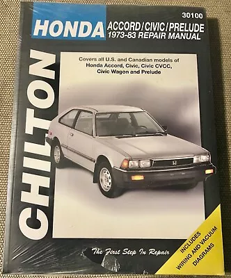 Honda Accord Civic Prelude 1973-1983  Chilton's Repair Manual NEW • $7.99