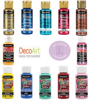 £3.45 • Buy DecoArt Acrylic Paint - Crafters -Dazzling Metallics -Glamour Dust -Satin Finish