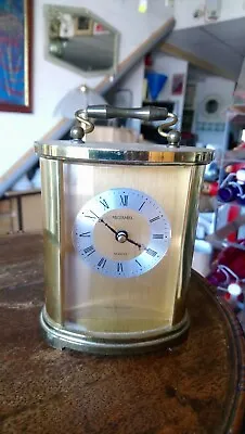 Vintage Metamec Quartz Carriage Clock Glass Fronted Battery Operated Brass • £20