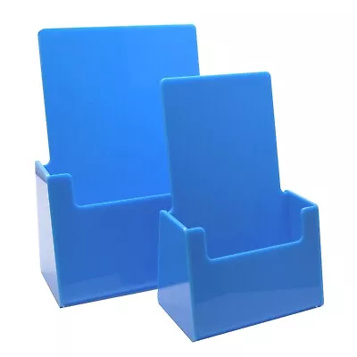 Blue Leaflet Holder Counter Brochure Dispenser Business Card Holder DL A5 A6 A4  • £14.10