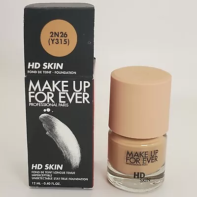 Make Up For Ever HD Skin Undetectable Stay-True Foundation 12ml / 0.40fl Oz 2N26 • $23.99