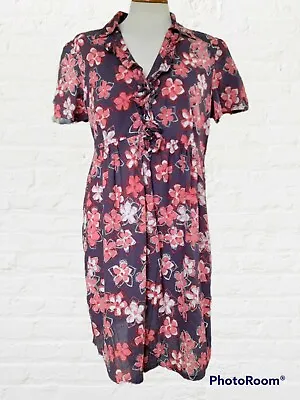 REDOUTE CREATION. Shirt Dress. Floral. 100% Cotton. Lightweight. Collared.  • $3.16
