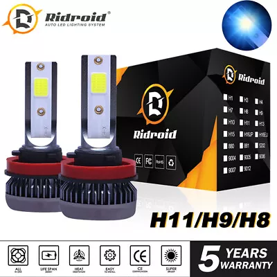 H1/H4/H7/H9/H11/9005/9006 LED Headlight Kit 6500K/8000K/3000K Hi/Lo Beam Bulbs • $10.99