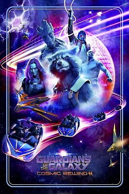 Epcot Guardians Of The Galaxy Cosmic Rewind Ride Attraction Disney Poster • $19.49