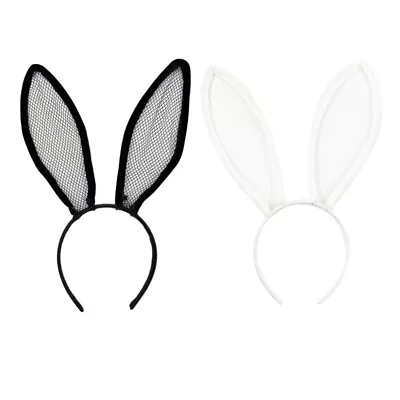 Ears Headband Lace Mesh Easter Rabbit Ears Cosplay For Adults One Size • £6.76