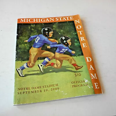 NOTRE DAME VS MICHIGAN STATE FOOTBALL PROGRAM 9-19-2009 W/ Poster • $9.99