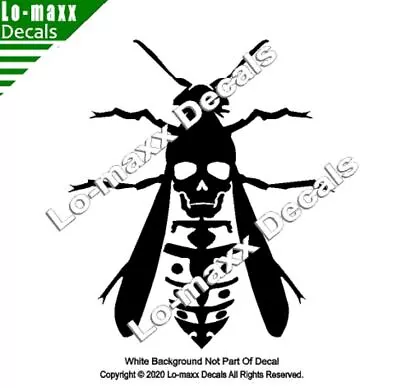 Wasp Hornet Skull Wall Decor Window Car Truck New Design Die Cut Vinyl Decal • $6.99