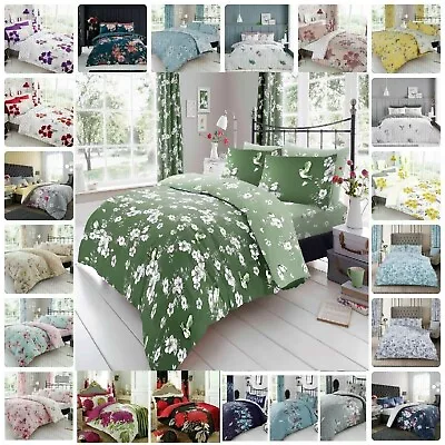 Reversible Duvet Quilt Cover Bedding Set Single Double King Size With Pillowcase • £16.99