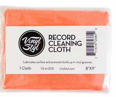 Vinyl Styl® Vinyl Record Cleaning Cloth - Lubricated 8  X 9  (Single) (Orange) [ • $7.86