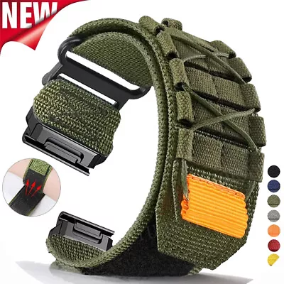 Nylon Watch Band Strap For Garmin Fenix 7 6 7X 6X/EPIX/Instinct/Tactix Quickfit • £13.79