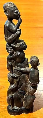 Vintage Wooden Hand Carved Makonde Tree Of Life Sculpture From Africa • $79.99