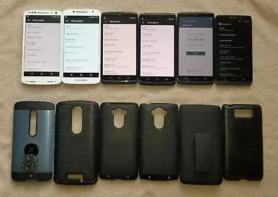 Lot Of 6 Verizon Motorola Droid Turbo 1 & 2  (XT1254 & XT1585) And MAXX 1 & 2 • $60