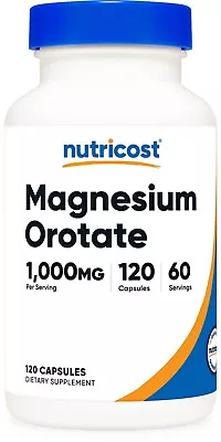 Nutricost Magnesium Orotate 1000mg 120 Capsules - Non-GMO & Gluten Free • $16.95