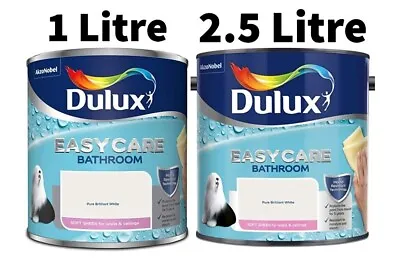 Dulux Easycare Walls Ceiling Bathroom Paint Soft Sheen Various Sizes 1L And 2.5L • £13.99
