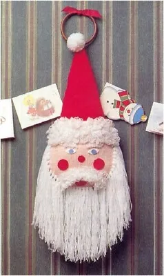 Father Christmas Wall Decoration DK Knitting Pattern 10284 (NOT FINISHED ITEM) • £3.75
