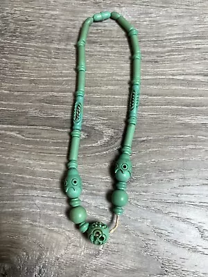 Vintage Chunky Bead Turquoise Color Necklace Bin 53 • $31.50